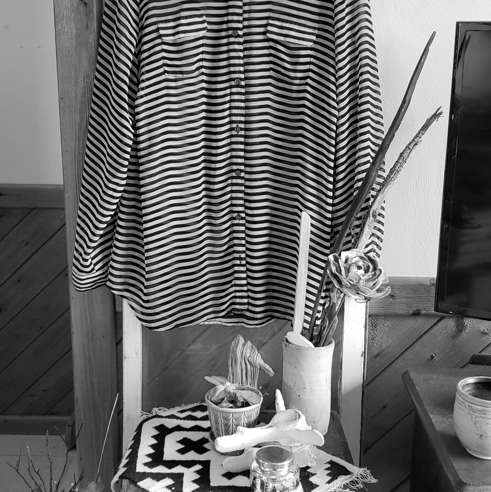 Black & Tan Striped Oxford